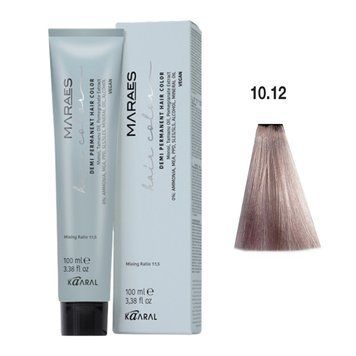 10/12 Фарба для волосся Kaaral Maraes Demi Intense - Платиновий блондин попелясто-фіолетовий, 100 мл