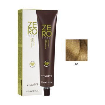 9/3 Фарба для волосся Vitality's Zero Vegan &ndash; Екстра світлий золотий блонд, 100 мл веган формула