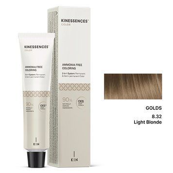8/32 Фарба для волосся безаміачна Kinessences Color OES+V Золотий Світло-русявий 100 мл Іспанія