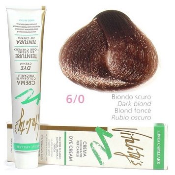 6/0 Фарба для волосся Vitality’s Collection – Темний блондин, 100 мл з екстрактами трав