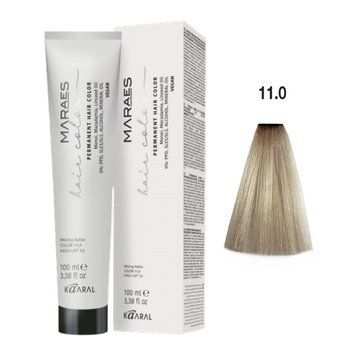 11/0 Фарба для волосся Kaaral Maraes Vegan Permanent Hair Color - Нейтральний суперосвітлюючий, 100 мл