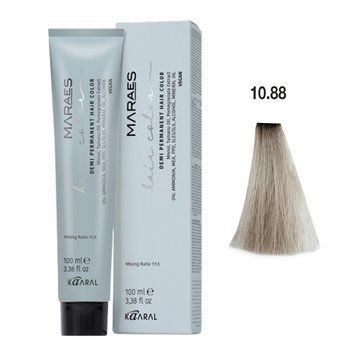 10/88 Фарба для волосся Kaaral Maraes Demi Intense - Платиновий блондин інтенсивний коричневий, 100 мл
