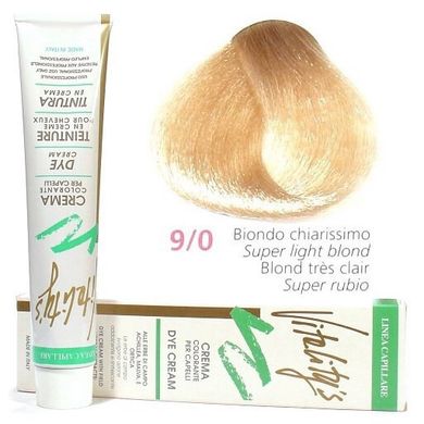 9/0 Фарба для волосся Vitality’s Collection – Дуже світлий блондин, 100 мл з екстрактами трав
