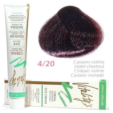4/20 Фарба для волосся Vitality’s Collection – Фіолетовий шатен, 100 мл з екстрактами трав