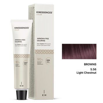 5/56 Фарба для волосся безаміачна Kinessences Color OES+V Коричневий Світло-каштановий 100 мл Іспанія