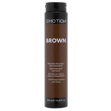 Тонуюча маска для волосся Krom Emotion Color Коричневий (Brown), 250 мл