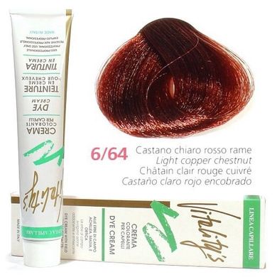 6/64 Фарба для волосся Vitality’s Collection – Червоно-мідний темний блондин, 100 мл з екстрактами трав