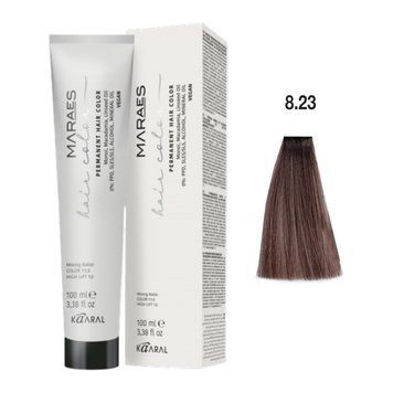 8/23 Фарба для волосся Kaaral Maraes Vegan Permanent Hair Color - Світлий блондин фіолетово-золотистий, 100 мл