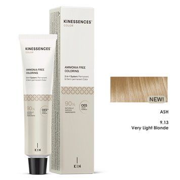 9/13 Фарба для волосся безаміачна Kinessences Color OES+V Попелясто-золотий Дуже світлий блондин 100 мл Іспанія