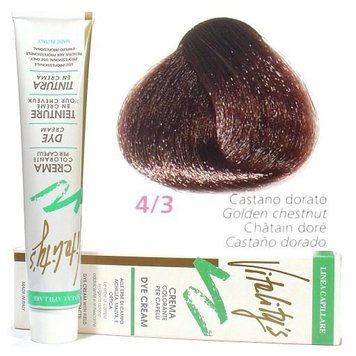 4/3 Фарба для волосся Vitality’s Collection – Золотистий шатен, 100 мл з екстрактами трав