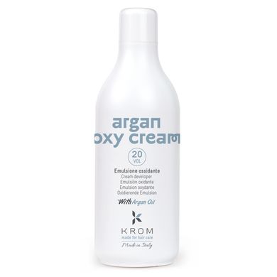 Окислююча емульсія Krom 20 vol 6% ARGAN OXY CREAM з олією аргани, 1000 мл