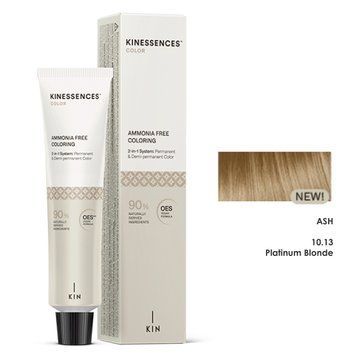 10/13 Фарба для волосся безаміачна Kinessences Color OES+V Попелясто-золотий Платиновий блонд 100 мл Іспанія