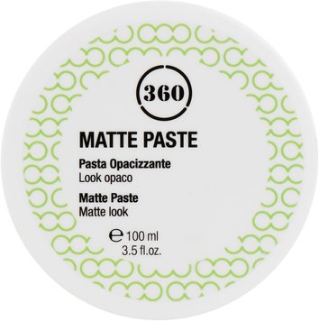 360 Матова паста для укладання волосся без мінеральних олій, парабенів, глютену, 100 мл