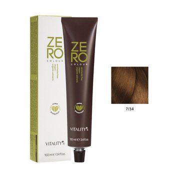 7/34 Фарба для волосся Vitality's Zero Vegan &ndash; Золотисто-мідний блонд, 100 мл веган формула