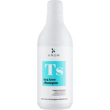 Шампунь KROM TEA TREE очищуючий для жирного волосся з ментолом, 1000 мл