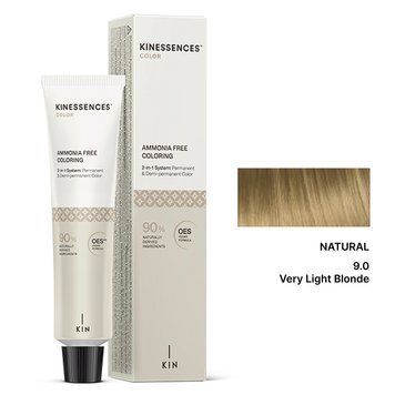 9/0 Фарба для волосся безаміачна Kinessences Color OES+V Натуральний Дуже світлий блондин 100 мл Іспанія
