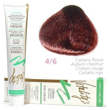 4/6 Фарба для волосся Vitality’s Collection – Червоний шатен, 100 мл з екстрактами трав
