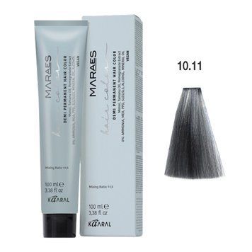 10/11 Фарба для волосся Kaaral Maraes Demi Intense - Платиновий блондин інтенсивний попелястий, 100 мл