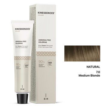 7/0 Фарба для волосся безаміачна Kinessences Color OES+V Натуральний Середній блондин 100 мл Іспанія