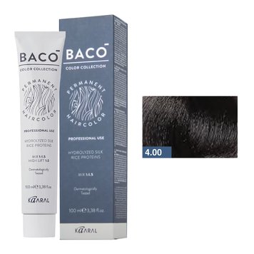 4/00 Фарба для волосся Kaaral BACO color collection - каштановий інтенсивний, 100 мл