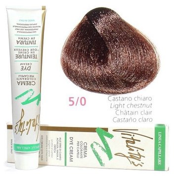 5/0 Фарба для волосся Vitality’s Collection – Світлий шатен, 100 мл з екстрактами трав