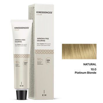 10/0 Фарба для волосся безаміачна Kinessences Color OES+V Натуральний Платиновий блонд 100 мл Іспанія
