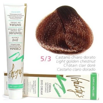 5/3 Фарба для волосся Vitality’s Collection – Золотистий світлий шатен, 100 мл з екстрактами трав